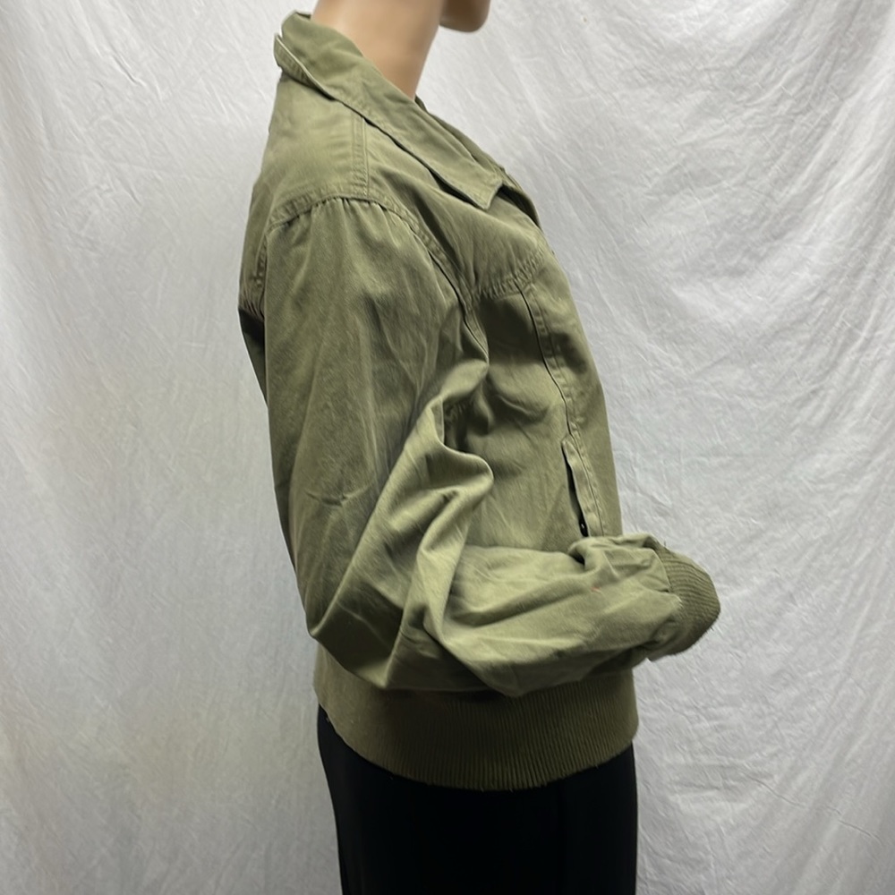 Reserve Fairfax Women's Army Green Full Zipper Cropped Jacket NWT - Picture 6 of 10